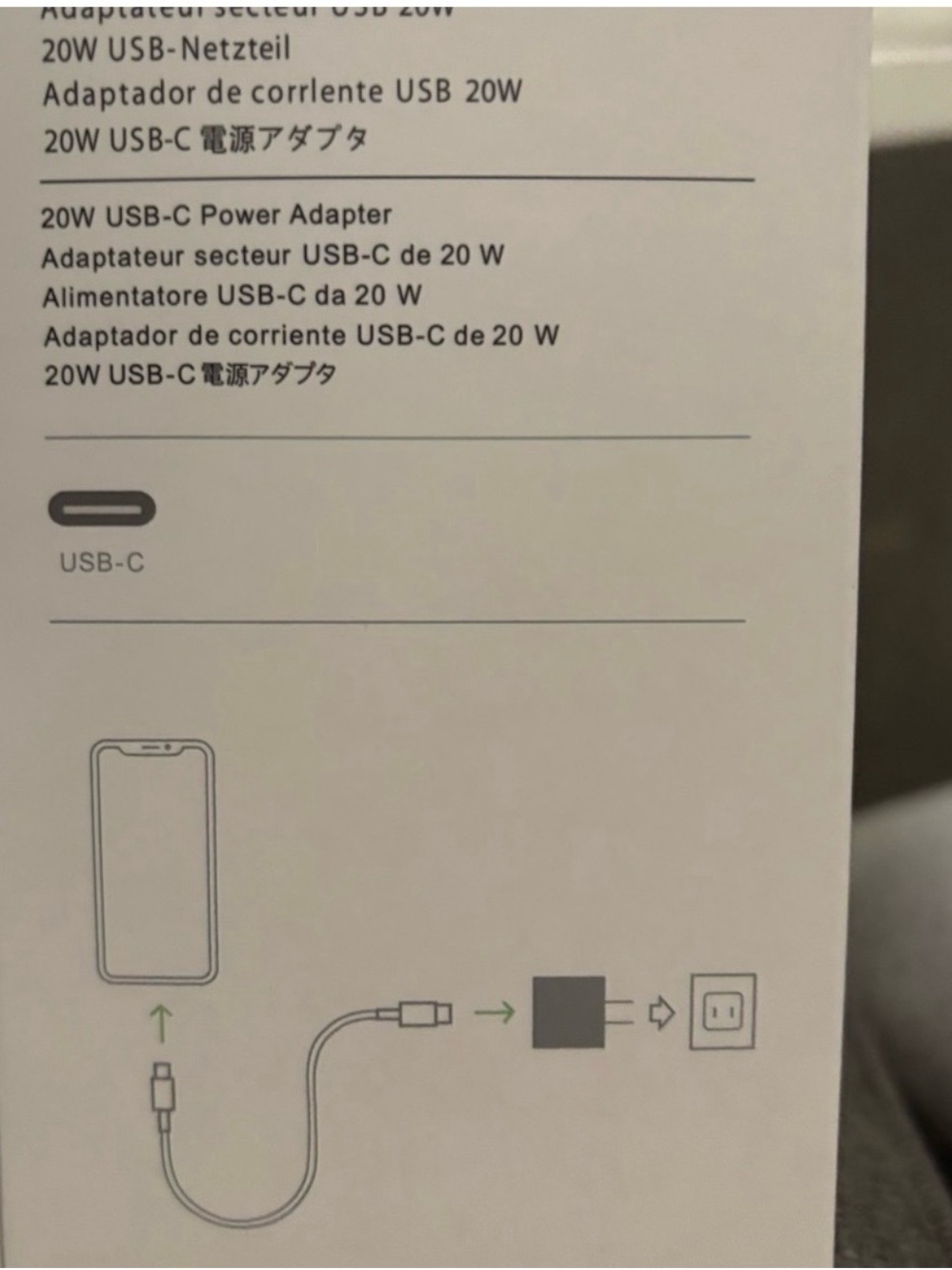 Apple 20W USB-C Power Adapter and USB-C to Lightning Cable - White